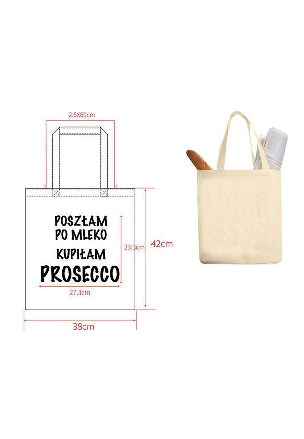 Inny - Shopperka materiałowa [DH] EKO beżowa wzór 43. Kolor: beżowy
