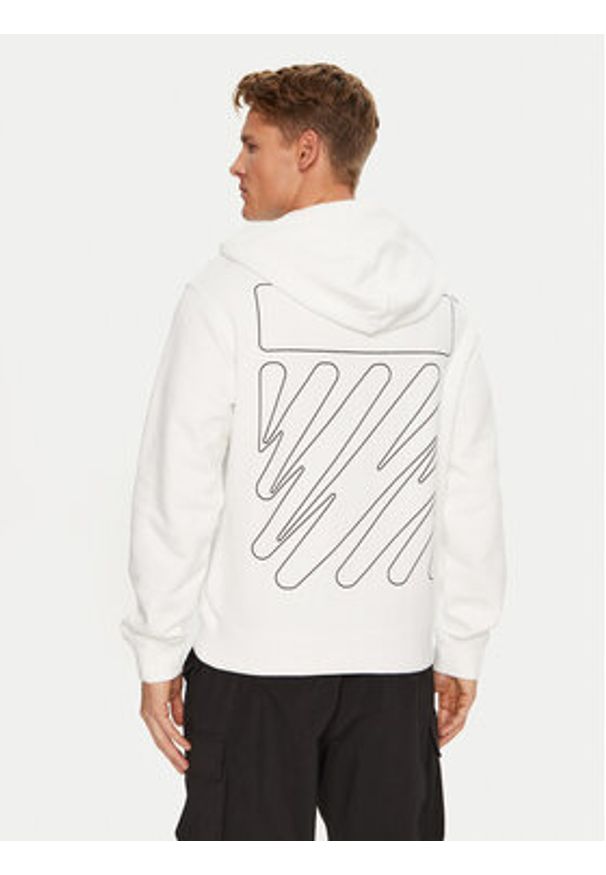 OFF-WHITE - Off-White Bluza OMBB097F22FLE0150110 Biały Regular Fit. Kolor: biały. Materiał: bawełna