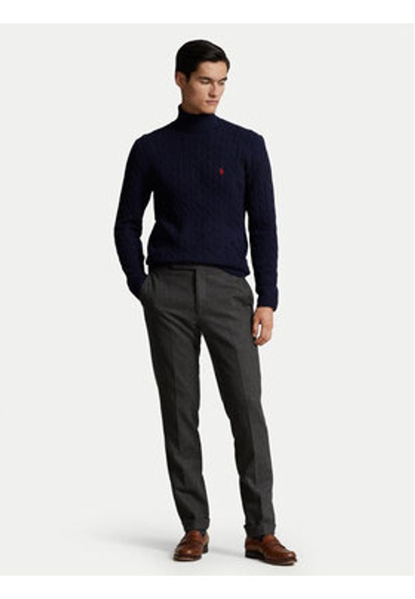 Polo Ralph Lauren Golf 710876836005 Granatowy Regular Fit. Typ kołnierza: polo, golf. Kolor: niebieski. Materiał: wełna