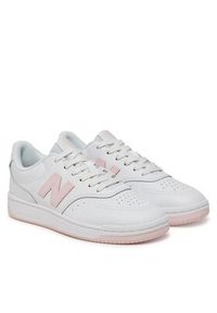 New Balance Sneakersy BBW80PNK Biały. Kolor: biały. Materiał: skóra