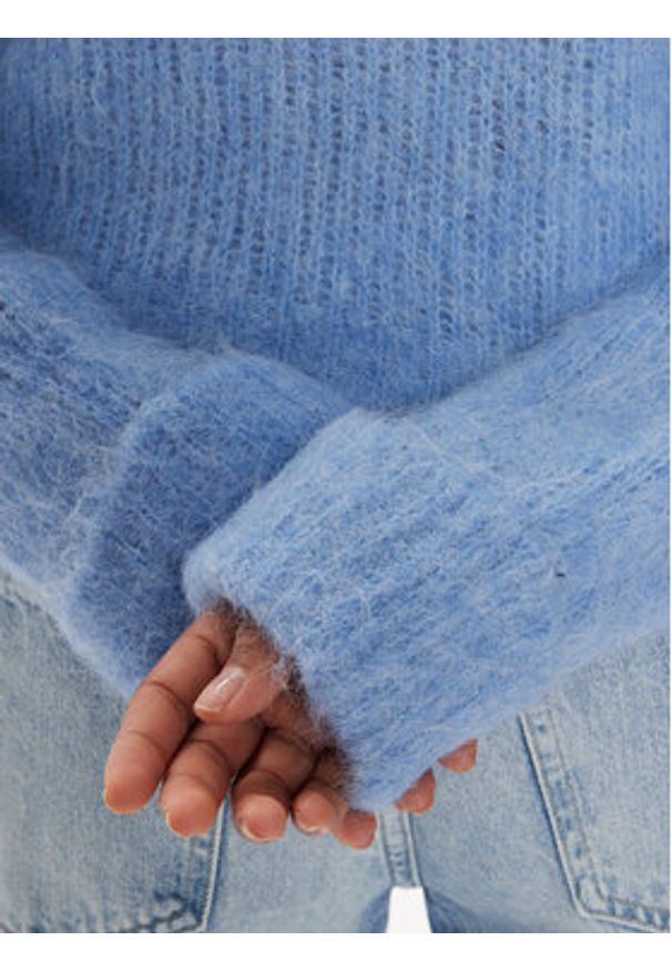 AMERICAN VINTAGE - American Vintage Sweter Bymi BYM18AE24 Niebieski Regular Fit. Kolor: niebieski. Materiał: wełna. Styl: vintage