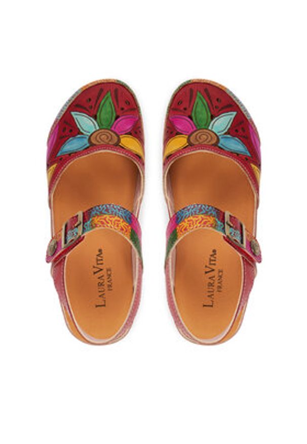 Laura Vita Sandały Facscineo 02 Czerwony. Kolor: czerwony. Materiał: skóra