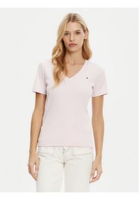 TOMMY HILFIGER - Tommy Hilfiger T-Shirt New Cody WW0WW40584 Różowy Slim Fit. Kolor: różowy. Materiał: bawełna #1
