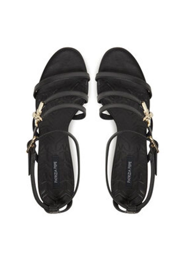 Patrizia Pepe Sandały 8X0075/L048 Czarny. Kolor: czarny. Materiał: skóra