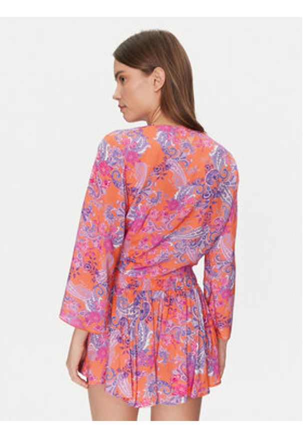 Guess Bluzka E5GH01 WH3X2 Kolorowy Regular Fit. Materiał: wiskoza. Wzór: kolorowy