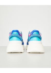BUSCEMI - Niebieskie sneakersy Veloce. Kolor: niebieski. Materiał: guma. Wzór: aplikacja