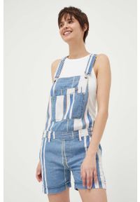 Pepe Jeans ogrodniczki jeansowe Abby. Okazja: na co dzień. Kolor: niebieski. Styl: casual #1