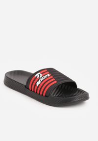 Born2be - Czarne Klapki Sportowe z Piankowego Materiału Thesedice. Okazja: na co dzień. Kolor: czarny. Materiał: materiał. Sezon: lato. Styl: sportowy #5