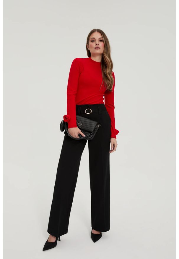 MOODO - Torebka z podwójnym uchwytem czarna. Kolor: czarny