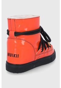 Inuikii Śniegowce kolor pomarańczowy. Nosek buta: okrągły. Zapięcie: sznurówki. Kolor: pomarańczowy. Materiał: wełna, guma #3