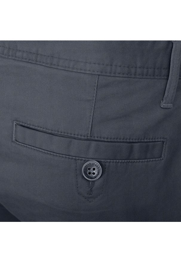 Bawełniane Spodnie z Bocznymi Kieszeniami (Cargo) - Pako Jeans - Grafitowe. Kolor: szary. Materiał: elastan, bawełna
