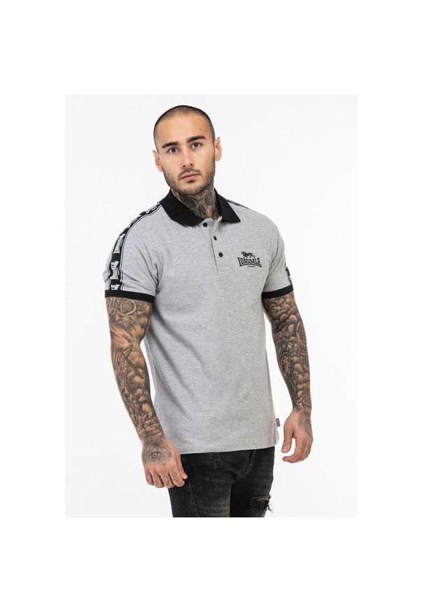 Polo regular fit Lonsdale Setter. Typ kołnierza: polo. Kolor: czarny, szary, wielokolorowy. Styl: sportowy