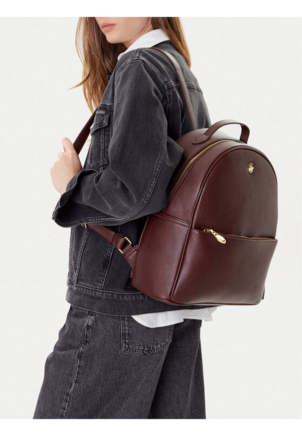 Beverly Hills Polo Club Plecak C-BHPC-L-006-08 Bordowy. Kolor: czerwony. Materiał: materiał
