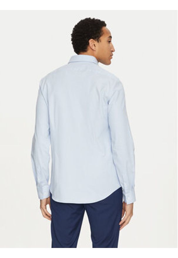 Calvin Klein Koszula K10K114307 Błękitny Slim Fit. Kolor: niebieski. Materiał: bawełna