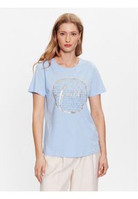 Fransa T-Shirt 20611797 Niebieski Regular Fit. Kolor: niebieski. Materiał: bawełna #1