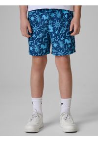 4f - 4F Spodenki plażowe boardshorty chłopięce - niebieskie 134/140 (8-10 lat). Kolor: wielokolorowy. Materiał: materiał #2
