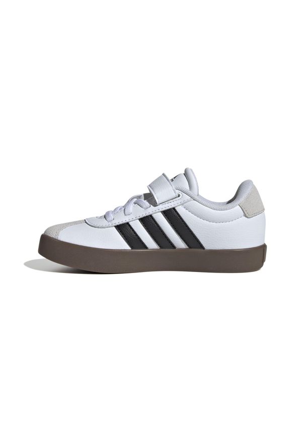 Adidas - Buty dla dzieci ADIDAS VL Court. Okazja: na uczelnię. Zapięcie: rzepy. Materiał: kauczuk. Sport: turystyka piesza