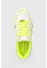 Elisabetta Franchi sneakersy skórzane kolor biały SA60G36E2. Nosek buta: okrągły. Kolor: biały. Materiał: skóra #4