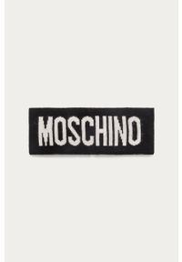 MOSCHINO - Moschino - Opaska. Kolor: czarny. Materiał: wełna, wiskoza, dzianina, kaszmir, poliamid. Wzór: nadruk #1