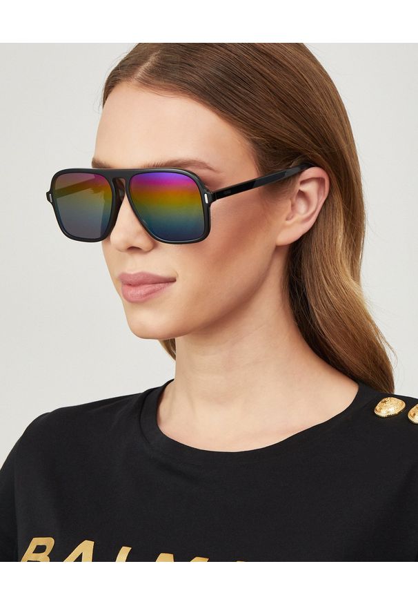 Fendi - FENDI - Okulary przeciwsłoneczne. Kolor: czarny. Wzór: gradientowy