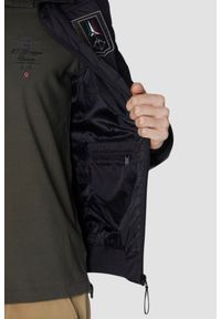 Aeronautica Militare - AERONAUTICA MILITARE Czarna męska kurtka Quilted Ripstop Pilot, Rozmiar 56. Kolor: czarny. Materiał: syntetyk. Styl: elegancki