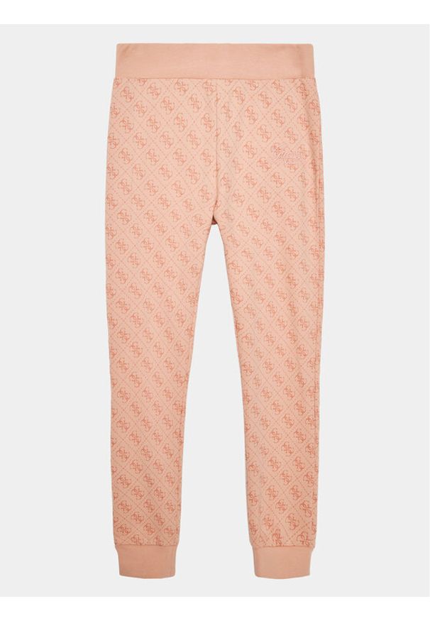 Guess Spodnie dresowe J3YQ19 KA6R3 Różowy Regular Fit. Kolor: różowy. Materiał: bawełna