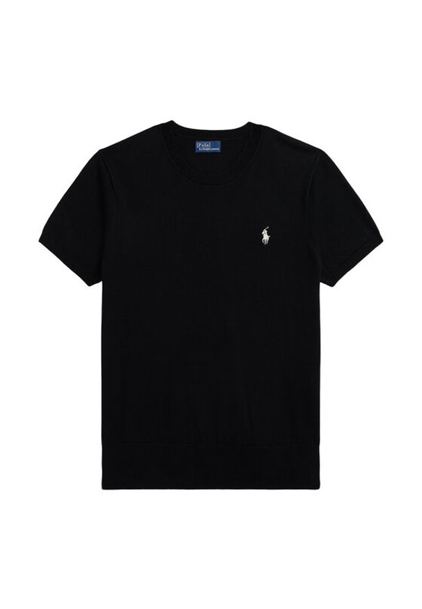 Polo Ralph Lauren T-Shirt 211971872005 Czarny Slim Fit. Typ kołnierza: polo. Kolor: czarny. Materiał: bawełna