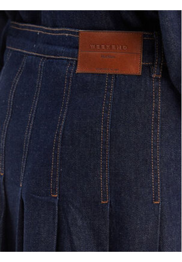 Weekend Max Mara Spódnica jeansowa Ovale 2615101071 Granatowy Regular Fit. Kolor: niebieski. Materiał: bawełna