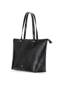 Ochnik - Elegancka torebka shopper damska. Kolor: czarny. Materiał: skórzane. Styl: elegancki #7