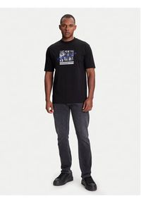 Karl Lagerfeld - KARL LAGERFELD T-Shirt 755143 553225 Czarny Regular Fit. Typ kołnierza: dekolt w karo. Kolor: czarny. Materiał: bawełna #3