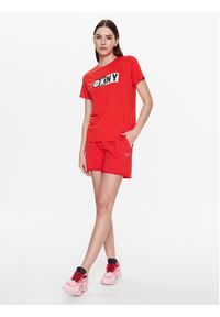 DKNY Sport T-Shirt DP2T5894 Czerwony Classic Fit. Kolor: czerwony. Materiał: bawełna. Styl: sportowy