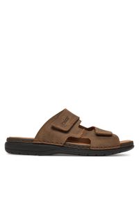 Rieker Klapki 25592-25 Brązowy. Kolor: brązowy. Materiał: skóra, nubuk #1