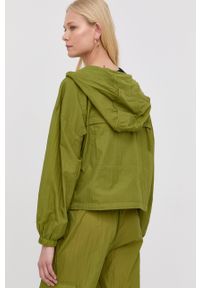 Patrizia Pepe kurtka damska kolor zielony przejściowa oversize. Kolor: zielony. Materiał: materiał. Wzór: aplikacja #6