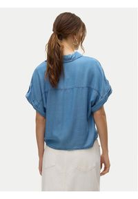 Vero Moda Koszula Fleur 10326059 Niebieski Regular Fit. Kolor: niebieski. Materiał: lyocell #6