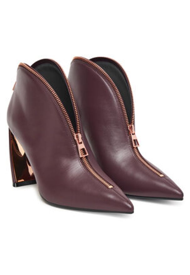 United Nude Botki Zuma Stacy Hi 1094692216 Bordowy. Kolor: czerwony. Materiał: skóra