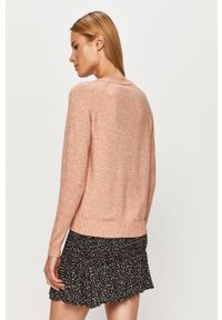 only - Only - Sweter. Kolor: różowy. Materiał: materiał, dzianina. Długość rękawa: raglanowy rękaw. Wzór: gładki #5