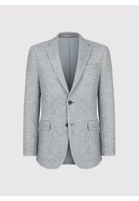 Pako Lorente - PAKO LORENTE - Szara marynarka melanż z dzianiny. Kolor: szary. Materiał: dzianina. Wzór: melanż. Sezon: jesień #4