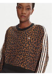 Adidas - adidas Bluza Leopard JW7303 Brązowy Regular Fit. Kolor: brązowy. Materiał: bawełna #3