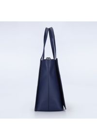 Wittchen - Torebka shopperka z otwartą kieszenią z przodu. Kolor: niebieski. Materiał: skórzane. Styl: elegancki, biznesowy. Rodzaj torebki: na ramię #5