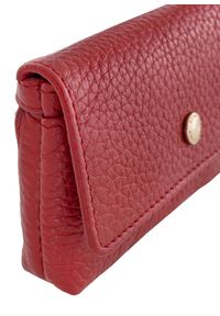 Ochnik - Nieusztywniany czerwony skórzany portfel. Kolor: czerwony. Materiał: skóra #3