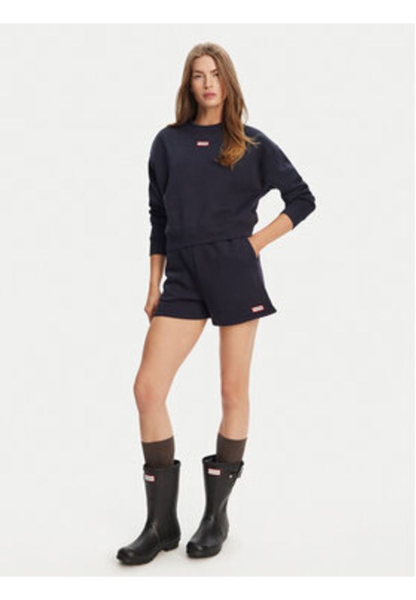 Hunter Szorty sportowe Lunan HARW0058251 Granatowy Regular Fit. Kolor: niebieski. Materiał: bawełna