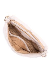 Wittchen - Damska torebka pikowana w kwadraty na łańcuszku mała jasny beż. Kolor: beżowy. Wzór: haft, geometria. Dodatki: z haftem. Materiał: skórzane. Styl: elegancki. Rodzaj torebki: na ramię #2