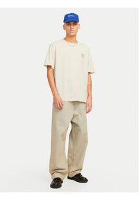 Jack & Jones - Jack&Jones T-Shirt Jackie 12271366 Beżowy Relaxed Fit. Kolor: beżowy. Materiał: bawełna #8