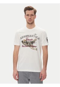 Aeronautica Militare T-Shirt 251TS2406J641 Biały Regular Fit. Kolor: biały. Materiał: bawełna