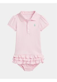 Polo Ralph Lauren Sukienka codzienna 310734891032 Różowy Regular Fit. Okazja: na co dzień. Typ kołnierza: polo. Kolor: różowy. Materiał: bawełna. Typ sukienki: proste. Styl: casual