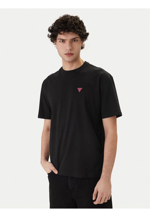 Guess T-Shirt F6GI11 K8HM4 Czarny Regular Fit. Kolor: czarny. Materiał: bawełna