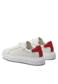 Calvin Klein Sneakersy Low Top Lace Up Lth HM0HM01016 Biały. Kolor: biały
