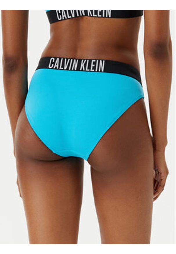 Calvin Klein Swimwear Dół od bikini KW0KW02856 Niebieski. Kolor: niebieski. Materiał: syntetyk