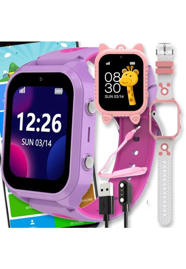 Diaway - SMARTWATCH DLA DZIECI ZEGAREK DZIECIĘCY GPS 4G LOKALIZATOR NA KARTĘ SIM GRY LT56. Rodzaj zegarka: smartwatch