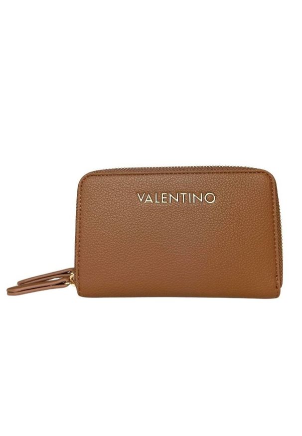 Valentino by Mario Valentino - VALENTINO Średni brązowy portfel Arcadia Zip Around Wallet. Kolor: brązowy